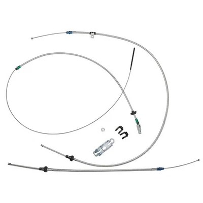 Parking Brake Cable Kit Complete W/Hardware 1966-70 Satellite Charger OE Steel - Image 1 of 4