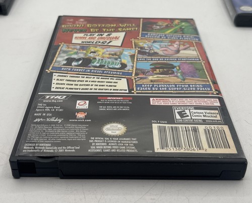 Gamecube Nicktoons Bob Esponja Pantalones Cuadrados Juegos Lote de 4 Nintendo y Manuales - Imagen 7 de 17