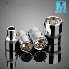 Chrome Vanadium Steel 1/2" Impact Socket Adapter Square Dodecagon Socket 8-32mm
