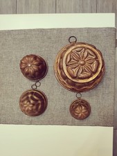 ANTICHE FORME RAME PER BUDINO APPENDERE  DOLCI STAMPO 