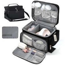 Breast Pump Bag Fits Spectra S1 S2 Wearable Milk Waterproof Mat Black Travel
