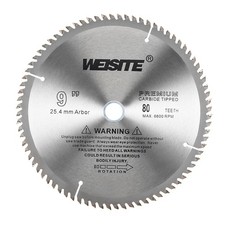 9" Circular Saw Blade 80T 3/4" Arbor Wood Tungsten Carbide Tipped Slitting Saw