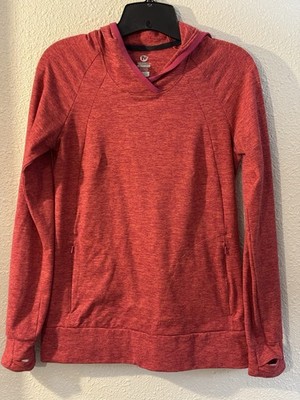 Merrell Women s Select Wick Hoodie Long Sleeve Pullover Red Heather  Size Small