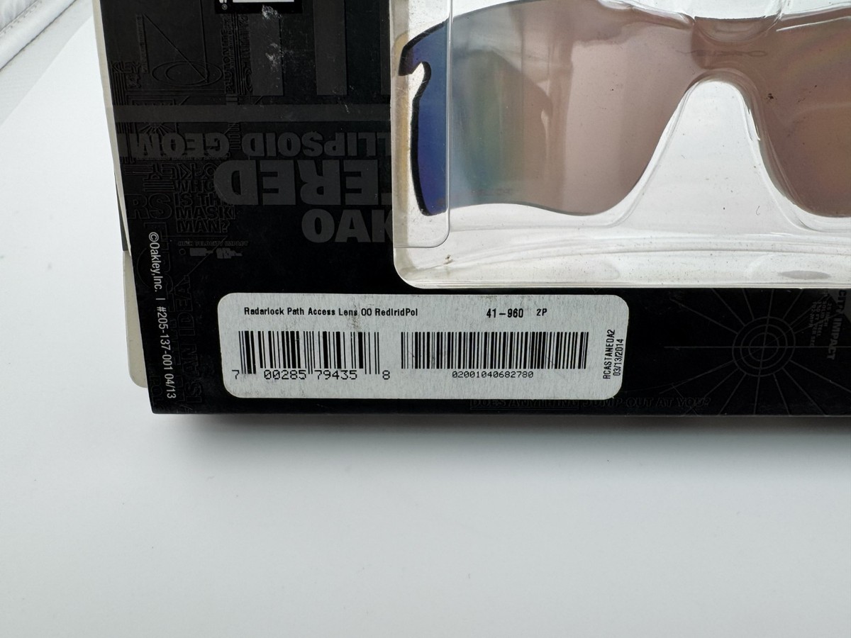 OAKLEY RADARLOCK PATH OO RED IRIDIUM POLARIZED LENS SUNGLASSES