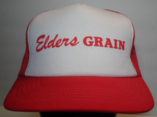 Vintage 1980s ELDERS GRAIN Agriculture Seed Advertising Snapback Hat Trucker Cap