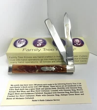 Kinfolks Family Tree Knives Chestnut Bone Physicians Knife In Box NICE