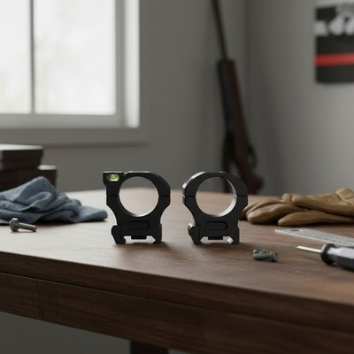 Precision Scope Rings with Integrated Level Bubble 1 inch Diameter