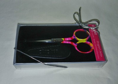 GINGHER SCISSORS DESIGNER SERIES ~ ''AMANDA'' 4'' EMBROIDERY ~ IN ORIGINAL BOX