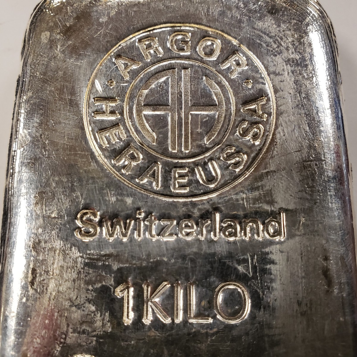 Argor SA Heraeus 1 Kilo .999 Silver 32.15 oz - Switzerland - SKU