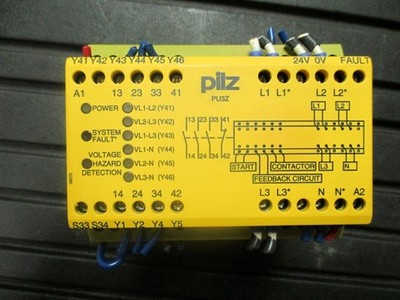Pilz PU3Z 230VAC 3N/O 1N/O 6SO Safety Relay 120-240AC, 24VDC PN 775505