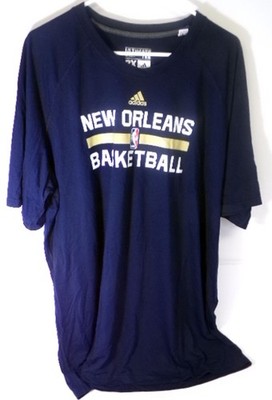 New Orleans Pelicans Team Issue Blue Short Sleeve Basketball Training Shirt