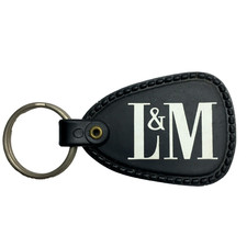 Black L&M Cigarettes Keychain Logo Key Ring Collectible Memorabilia Retro Smokes