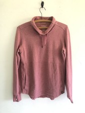 L.L.BEAN Sweatshirt Womens Size S Dusty Pink Cowl Hoodie Long Sleeve Thumb Hole