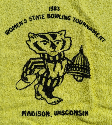 1983 Women's State Bowling Tournament Madison Wisconsin Bowling Hand Towel