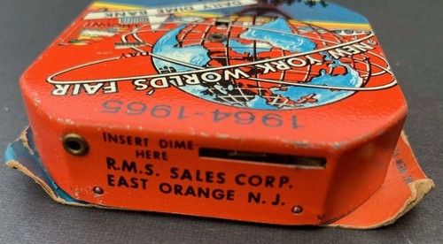 1964 - 1965 NY WORLD'S FAIR Daily Dime Bank Tin & Cardboard New York City Coin - Bild 5 von 6