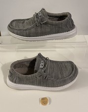 Hey Dude Women's Linen Slip On Comfort Shoes Gray Size 6