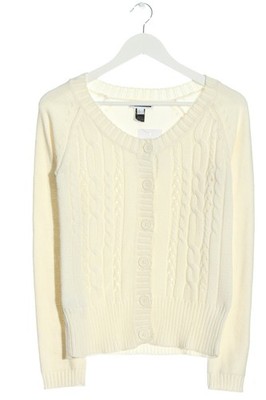 MNG BASICS Strick Cardigan Damen Strickbekleidung Gr. DE 38 creme Casual-Look