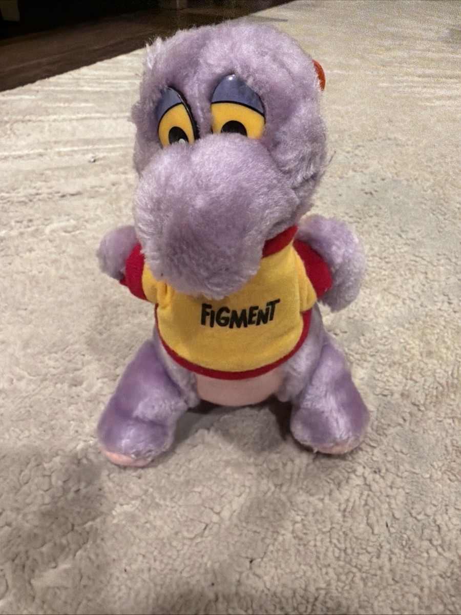Vintage 1980s Figment Plush Walt Disney World EPCOT Dragon 9” Rare