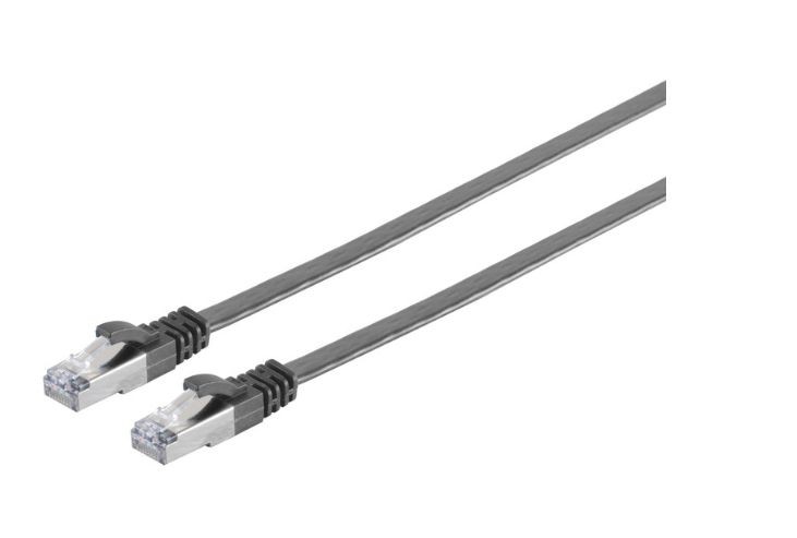 MicroConnect V-UTP6A03S-FLAT U/UTP CAT6A 3M Black Flat