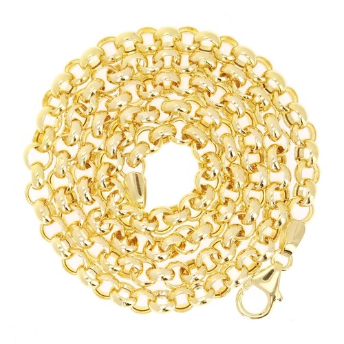 Italienische 14k Gelbgold Rolo Gliederkette Halskette 18" 4,7 mm 10,3 Gramm - Bild 2 von 5