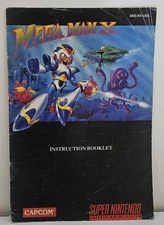 Mega Man X Instruction Manual Only Super Nintendo SNES