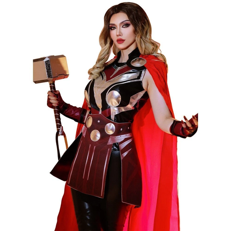 Jane Foster Cosplay Disfraz Conjunto Completo Halloween Mujeres Chaleco Capa Uniforme Foto 4 de 4