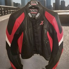 🏍Giubbotto Moto Marca iXS- Pelle TG 44 Unisex - Perfette Condizioni Protezioni
