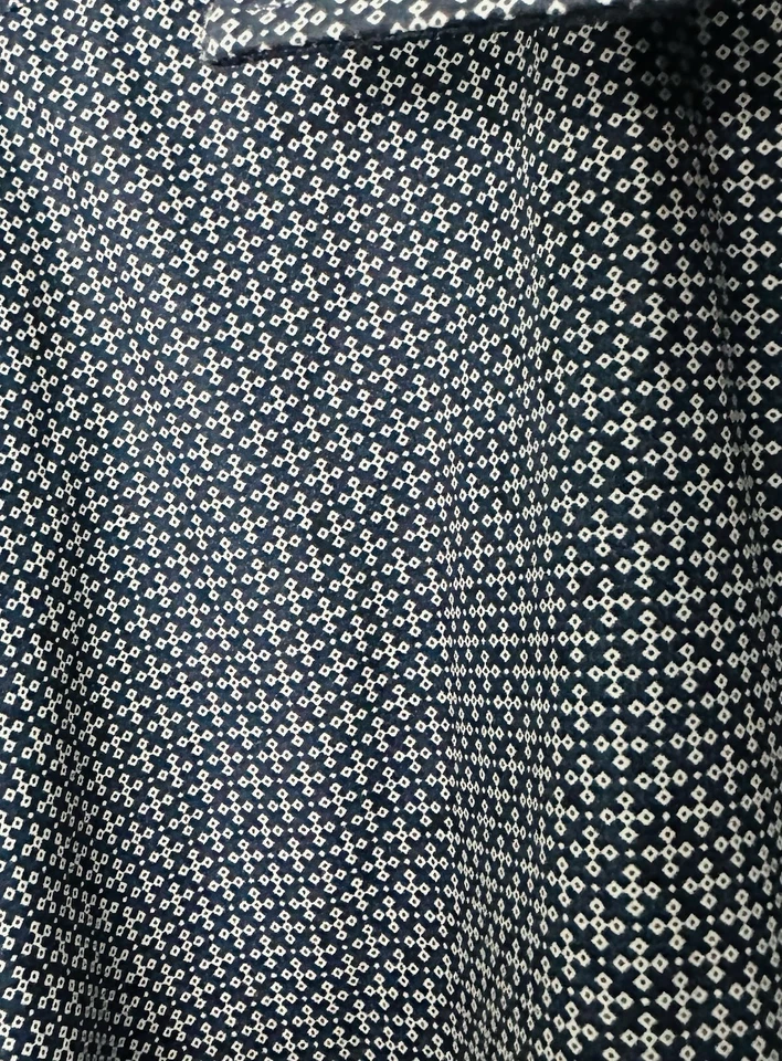 Camisa informal Bristol & Bull para hombre puño abatible geométrica azul talla 4XL Foto 4 de 4