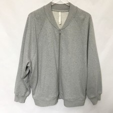 Aritzia The Group Babaton XL 100 Cotton Full Zip Sweatshirt Track Jacket Gray