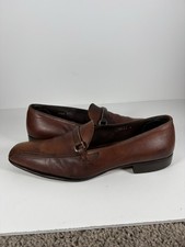 Prada Loafers Men US 9 UK 8 Brown Leather Made In Italy
