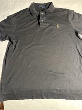 Polo Ralph Lauren Polo Shirt Mens XL Black Classic Fit Short Sleeve Pony Logo