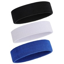Sport Stirnband Schweißband Set Baumwollfrot...