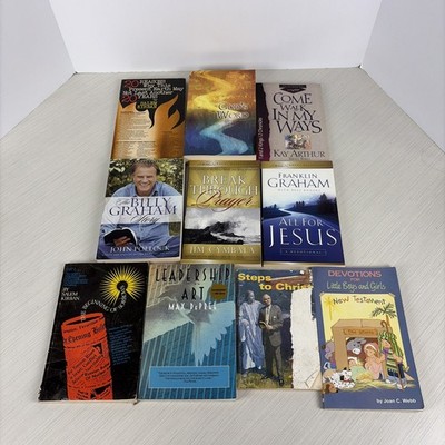 Job Lot of  10 Books Christian Spiritual Books Franklin Graham Billy Graham