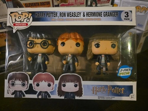 Funko Pop! Vinyl: Harry Potter - 3 Pack - Harry, Ron & Hermione - Barnes and...