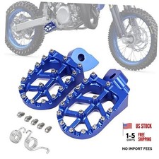 Dirt Bike Foot Pegs,Motorcycle Footpegs Wider Foot Rest Pedal CNC for YZ65 blue