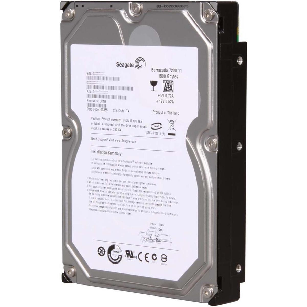 Hard Disk 1,5tb Seagate Sata 3,5" St31500341as 1500gb Interno Computer Dekstop_