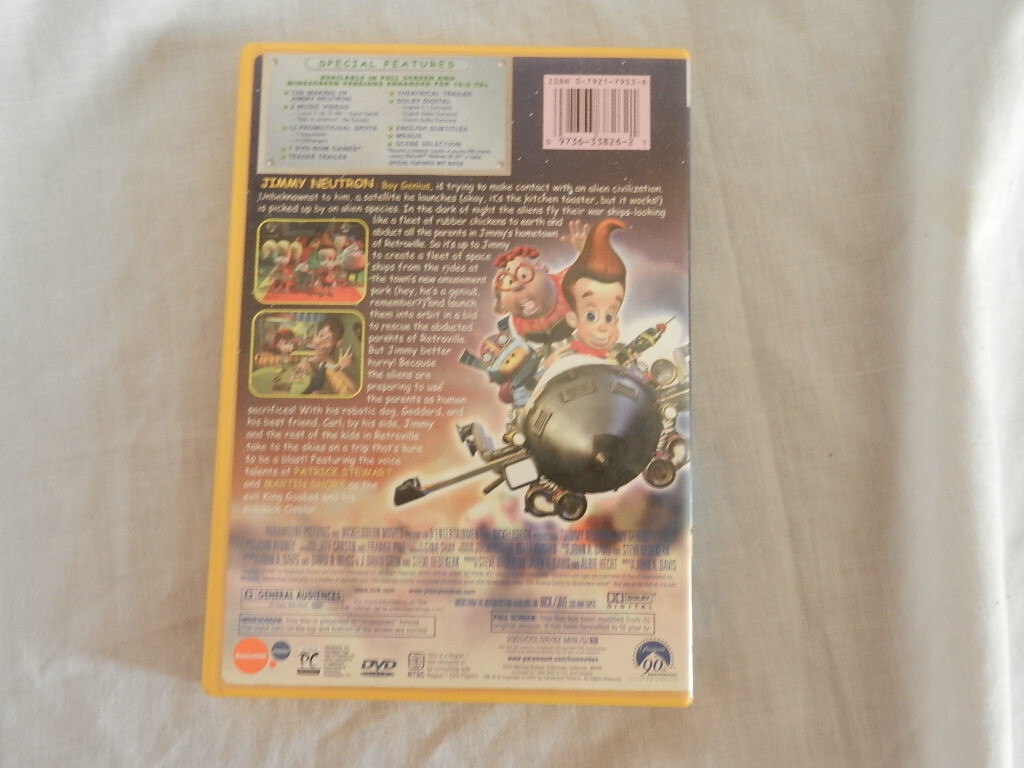 Jimmy Neutron: Boy Genius DVD 2002 Paramount Collection D1