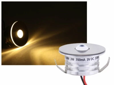 Mini Alu LED Spot 3W 700mA IP65 warmweiss dimmbar Einbauleuchte Strahler - Bild 1 von 4