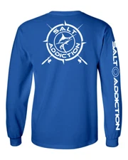 Salt Addiction t shirt long sleeve men's saltwater fishing apparel Marlin life