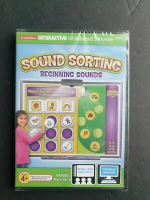 Lakeshore Interactive Whiteboard Software Sound Sorting Beginning Sounds PC MAC