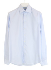 Suitsupply Traveller Slim Fit Dress Shirt Men 39L 15 1/2L Spread Collar Blue
