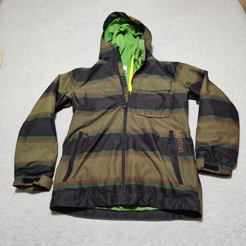 burton dryride striped hooded jacket
