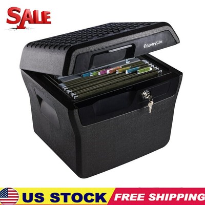 Fire-Resistant and Water-Resistant File Safe Box with Key Lock 0.66 Cu. ft.
