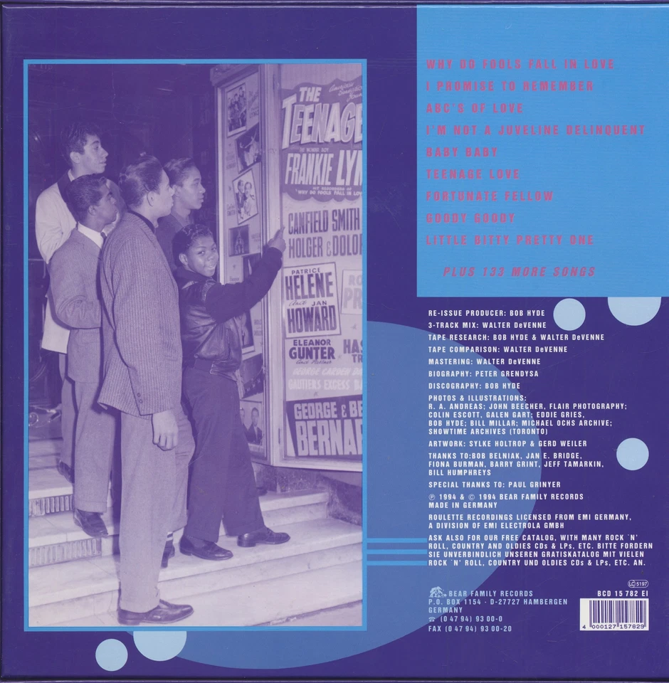 Frankie Lymon & The Teenagers - Complete Recordings (5-CD Deluxe Box Set) - V... - Image 3 of 4