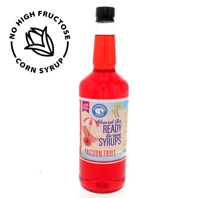 Hypothermias PASSION FRUIT Flavor Syrup Snow Cone machine Shaved Ice Syrup QUART