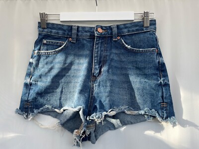 Primark Womens Denim Hot Pants Blue Size 10 UK