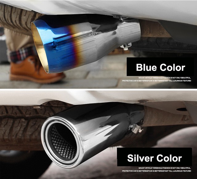 1 Blue Exhaust Pipes Tips Exhaust Muffler Tail Pipe for Toyota Yaris