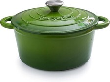 Pentola antiaderente forno in ghisa antiaderente con coperchio verde 4,7 L - di Nuovova