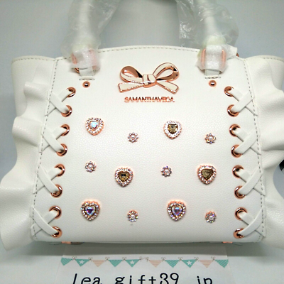 Samantha Vega 2WAY Shoulder Hand Bag Lace up Heart Bijou Mini