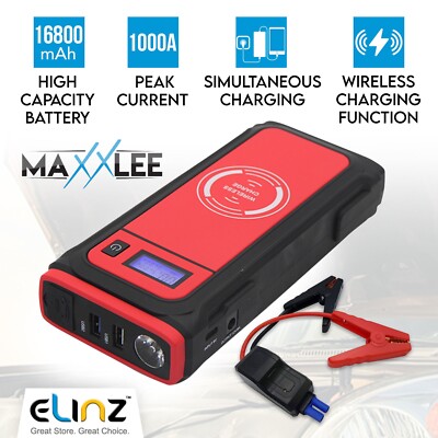 Maxxlee 1000A Car 12V Jump Starter Battery Charger Wireless